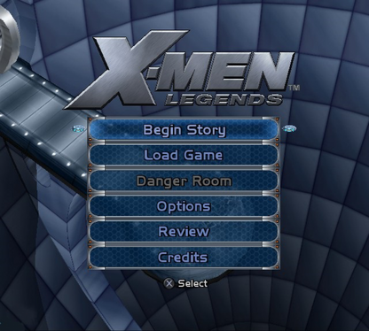 X-Men Legends Greatest Hits PlayStation 2 PS2 retro video game action RPG title screen (2004)