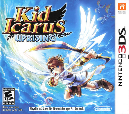 Kid Icarus Uprising Big Box Nintendo 3DS for retro video game enthusiasts featuring action adventure gameplay fast paced aerial and ground combat mythological storytelling touchscreen controls AR card support collectible Big Box edition and collectible gaming appeal front cover  