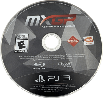 MXGP disc art for PlayStation 3 (PS3) video game