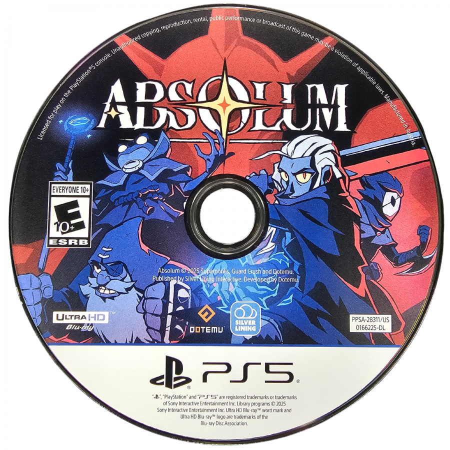 Absolum PlayStation 5 PS5 for action roguelike beat em up video game fans featuring fast paced melee combat fantasy adventure procedurally generated runs powerful abilities challenging enemies boss battles character progression cooperative gameplay and immersive hand drawn fantasy action collectible gaming appeal game disc
