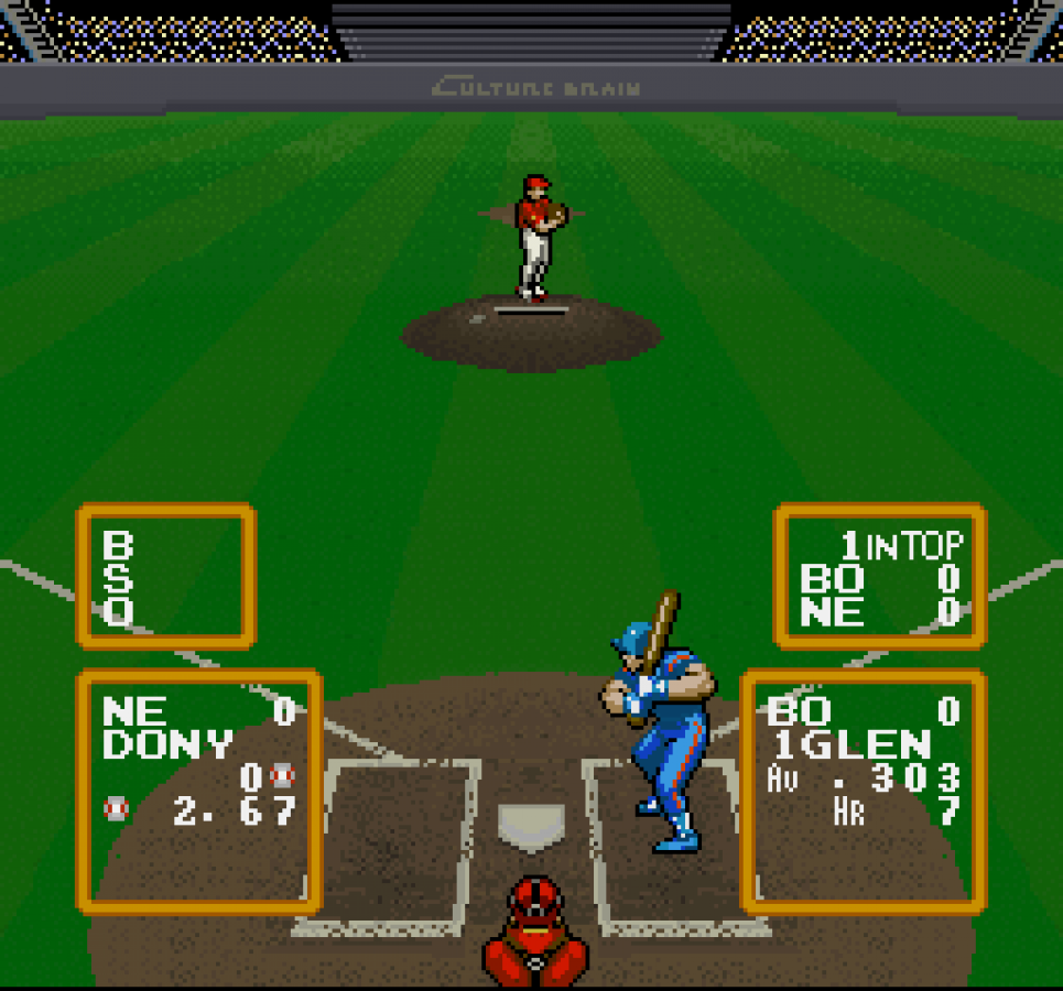 Super Baseball Simulator 1.000 gameplay image for Super Nintendo Entertainment System (SNES) retro video game