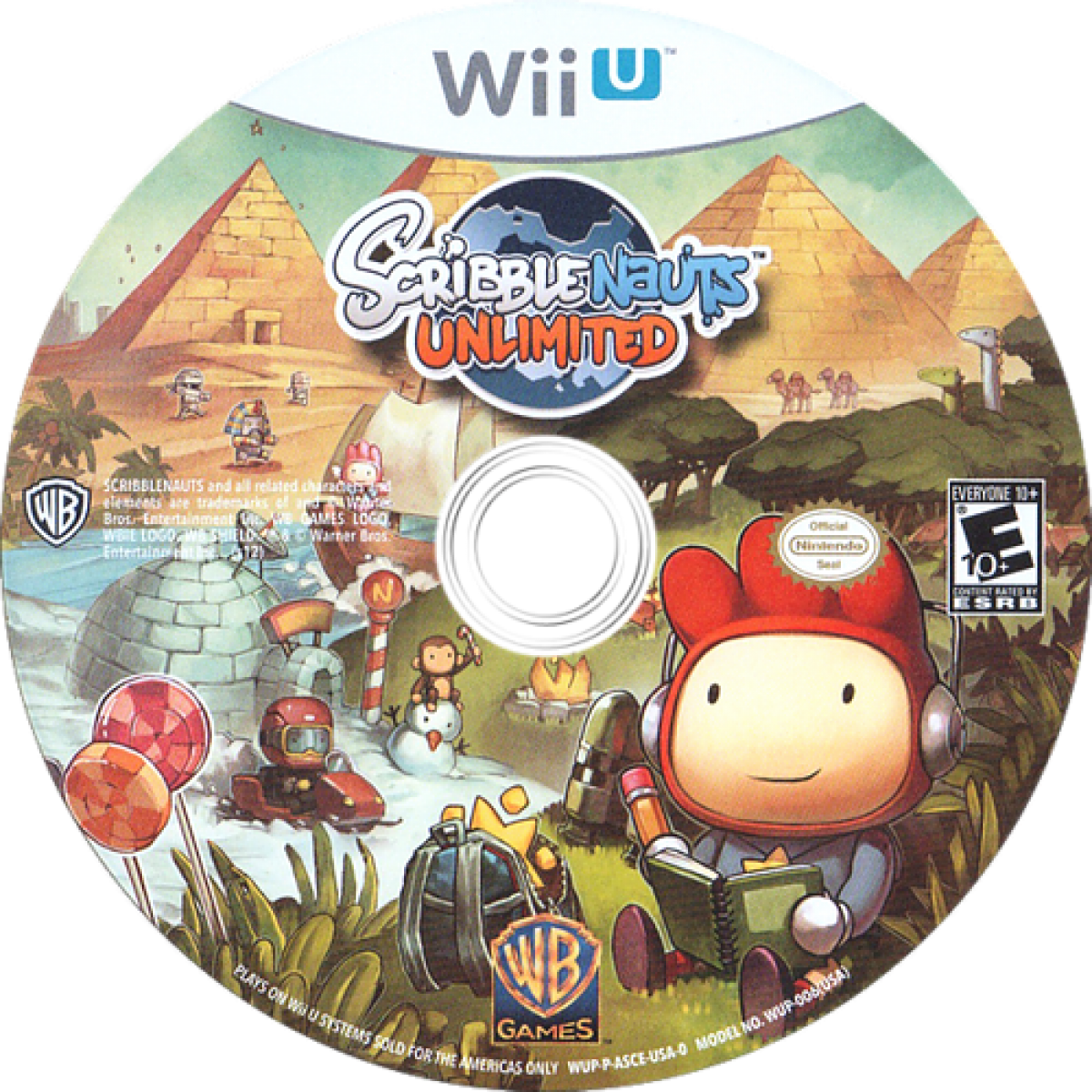 Scribblenauts Unlimited disc cover art for Nintendo Wii U (WiiU) video game