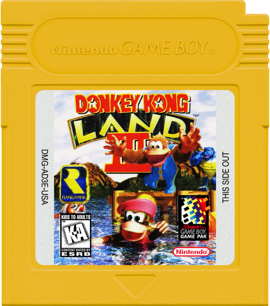 Donkey Kong Land 3 cartridge art for Game Boy (GB) video game