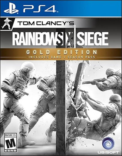 Tom Clancy's Rainbow Six: Siege [Gold Edition] – PlayStation 4 (PS4) video game cover image, tactical first-person shooter.