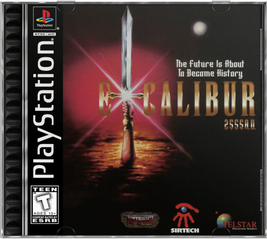 Excalibur 2555 AD cover art for PlayStation 1 (PS1) video game