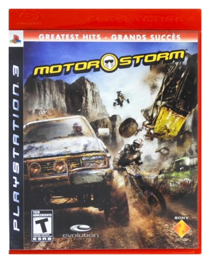 MotorStorm [Greatest Hits] cover art for PlayStation 3 (PS3) racing video game.  