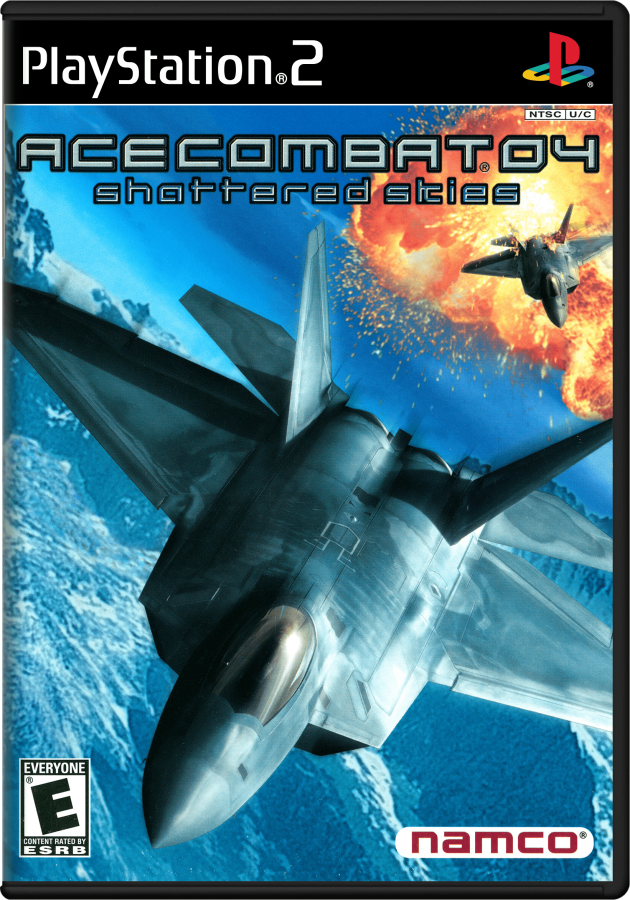 Ace Combat 04: Shattered Skies PS2 flight combat video game cover art