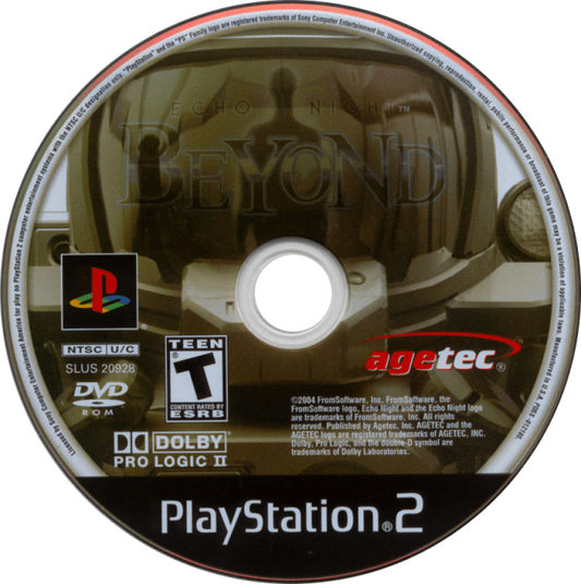 Echo Night Beyond PS2 PlayStation 2 survival horror first person adventure game ghost story space station exploration supernatural mystery retro video game disc