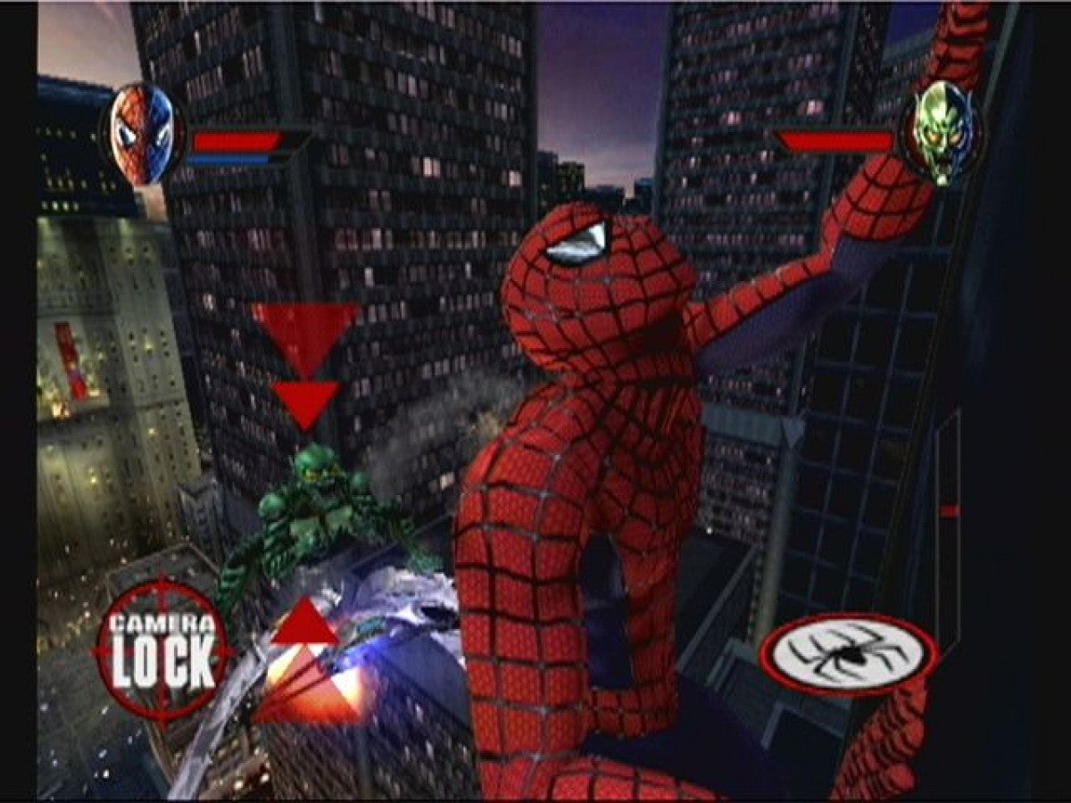 Spider-Man gameplay for Nintendo GameCube (GC) superhero action adventure video game