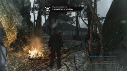 Tomb Raider Game of the Year Edition Xbox 360 action-adventure reboot origin story Lara Croft survival island Yamatai exploration puzzle-solving combat bow and arrows climbing tombs scavenging animal hunting character progression RPG elements upgrade system story-driven third-person perspective hub areas all downloadable content included complete experience gameplay screenshot
