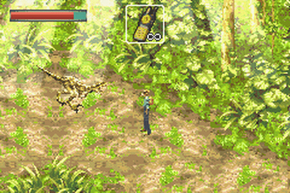 Jurassic Park III Island Attack Game Boy Advance GBA for action adventure video game fans featuring dinosaur encounters island exploration survival gameplay platforming combat challenging levels Jurassic Park environments and classic portable Nintendo gameplay collectible gaming appeal gameplay