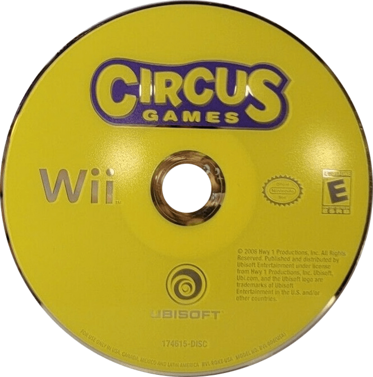 Circus Games front disc cover art for Nintendo Wii (Wii) video game 