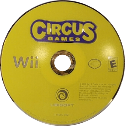 Circus Games front disc cover art for Nintendo Wii (Wii) video game 