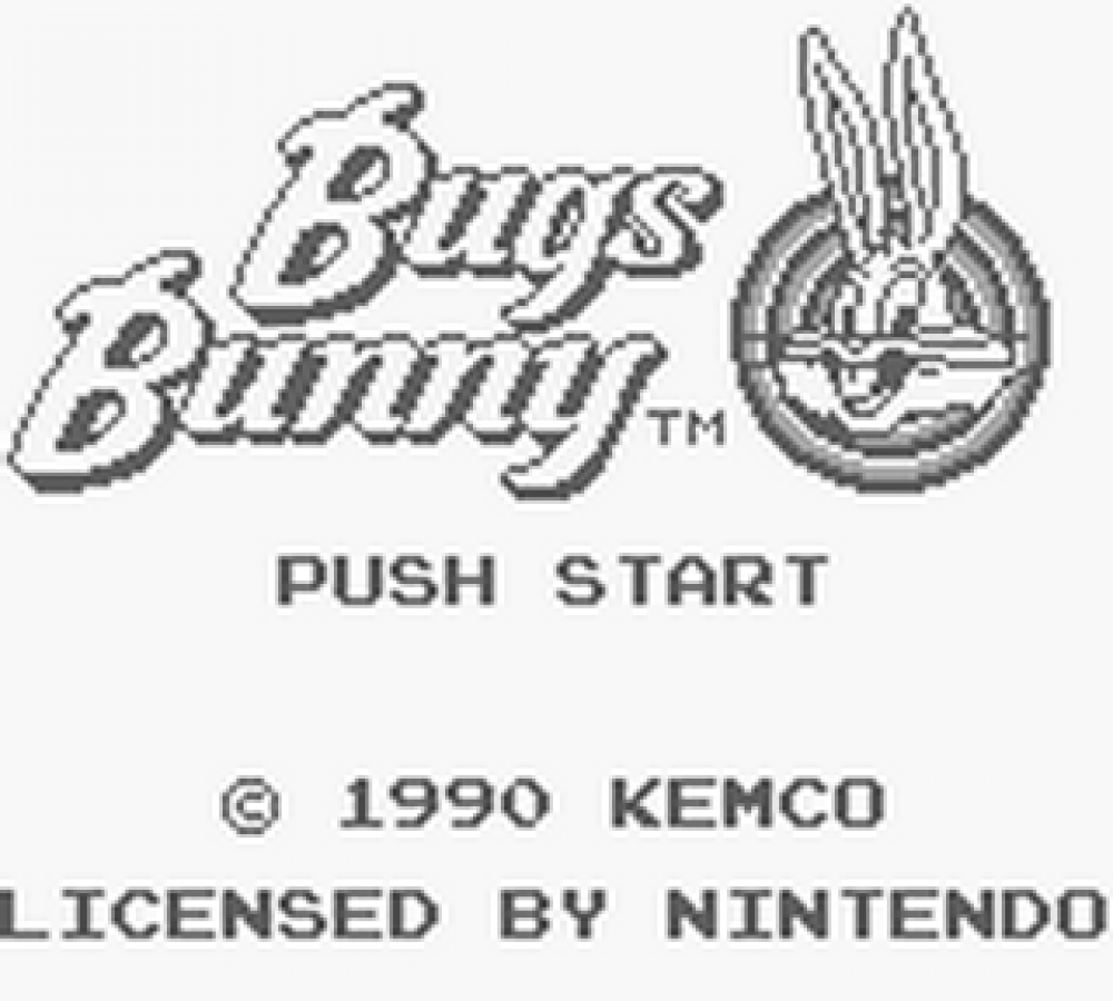 Bugs Bunny Crazy Castle Title Screen for Game Boy (GB) video game 