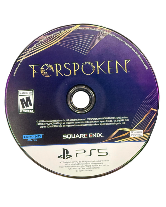 Forspoken for PlayStation 5 action RPG featuring magical parkour combat open world exploration in Athia and story driven fantasy adventure gameplay disc