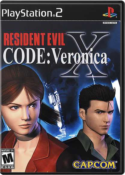 Resident Evil Code: Veronica X – PlayStation 2 (PS2) video game cover image, survival horror game.