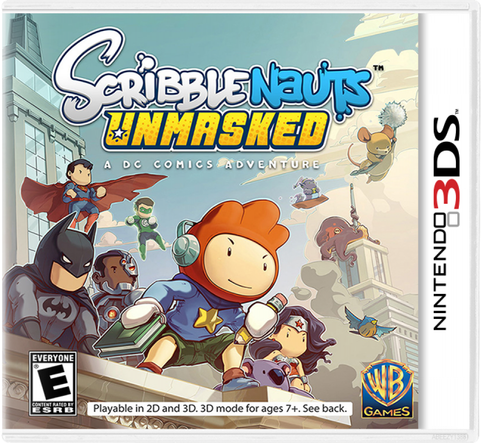 Scribblenauts Unmasked: A DC Comics Adventure cover art for Nintendo 3DS (3DS) video game