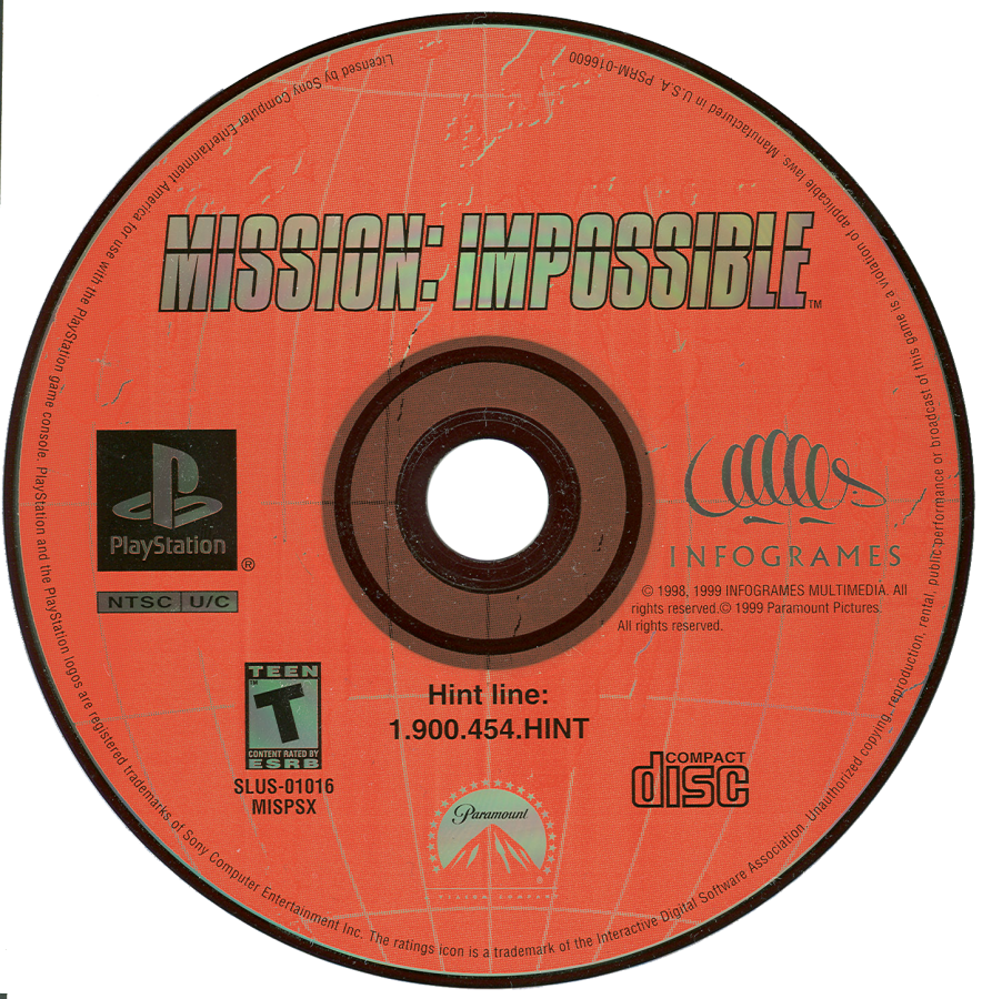 Mission: Impossible PlayStation 1 PS1 for action adventure stealth retro video game fans featuring espionage missions covert operations stealth gameplay gadget based puzzles secret agent action cinematic thrills collectible gaming appeal disc