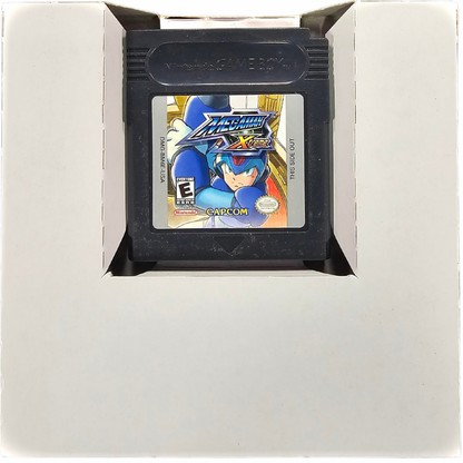 Mega Man Xtreme Game Boy Color GBC video game Missing Ad and Precaution Booklet featuring Mega Man action platforming gameplay side scrolling adventure robot battles enemy encounters weapon upgrades boss fights and classic handheld Capcom gameplay retro video game collection collectible gaming appeal insert