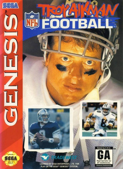 Troy Aikman NFL Football cover art for Sega Genesis (GEN) video game