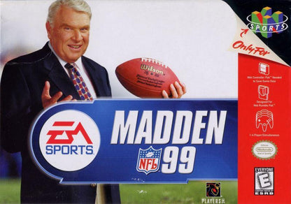 Madden NFL 99 cover art for Nintendo 64 N64 video game