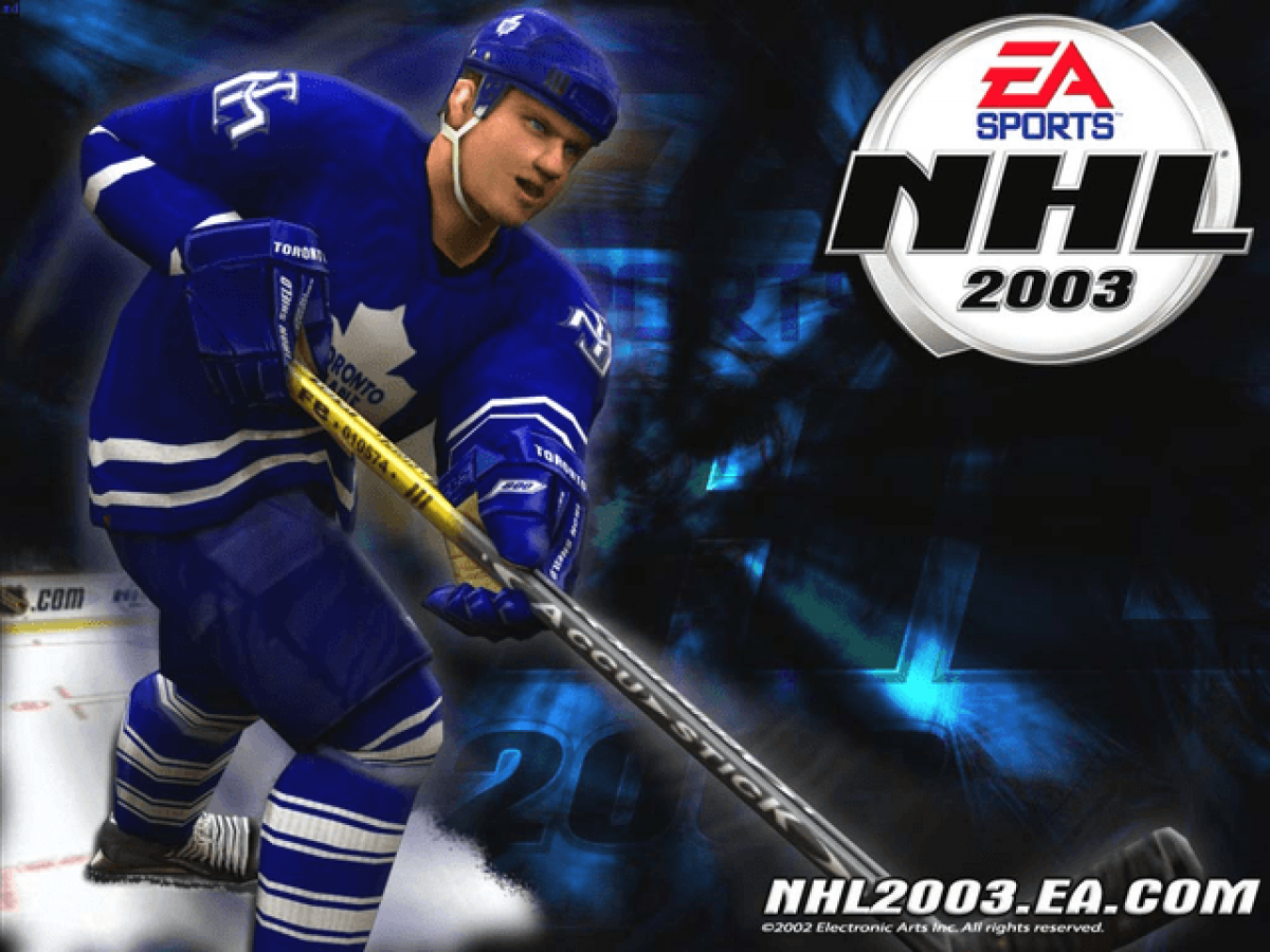 NHL 2003 title screen for Xbox (XBOX) video game 