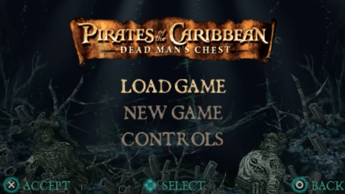 Pirates of the Caribbean Dead Man’s Chest for PSP action adventure video game featuring swashbuckling combat movie inspired levels iconic characters and portable Disney pirate experience gameplay
