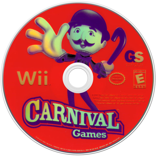 Carnival Games front disc cover art for Nintendo Wii (Wii) video game