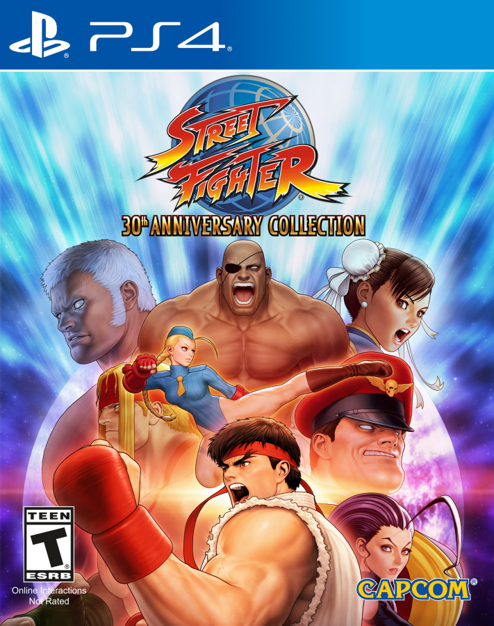 Street Fighter 30th Anniversary Collection – PlayStation 4 (PS4) video game cover image, fighting game compilation