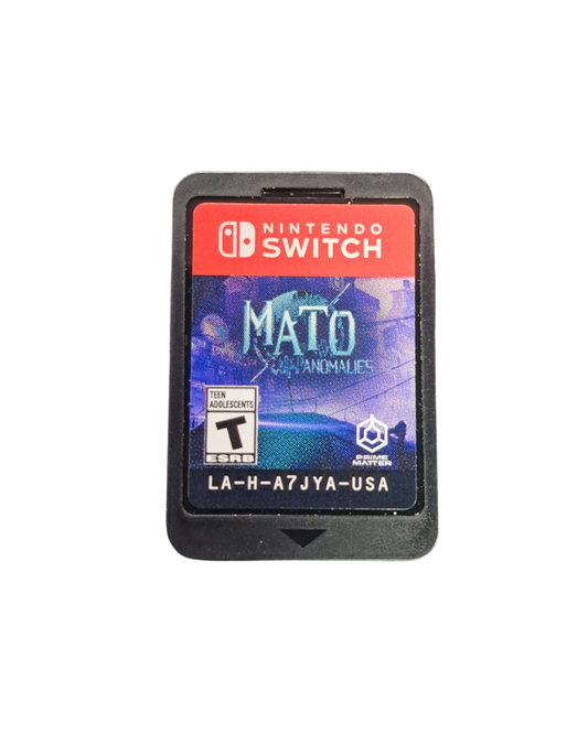 Mato Anomalies for Nintendo Switch turn based RPG featuring detective investigation dual protagonists stylized anime visuals and story driven combat gameplay cartridge