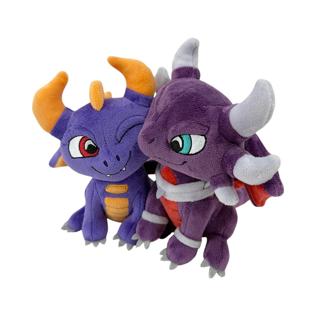 Valentine's Spyro and Cynder 6 Inch Plush collectible Spyro character plush featuring Spyro and Cynder in a Valentine's themed design soft plush construction adorable dragon characters 6 inch size huggable collectible display item Spyro merchandise video game collectibles and gaming collectible appeal front