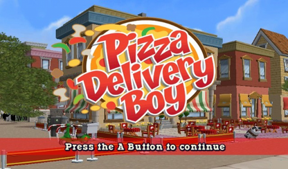 Pizza Delivery Boy – Nintendo Wii (Wii) delivery-themed action adventure simulation video game title screen