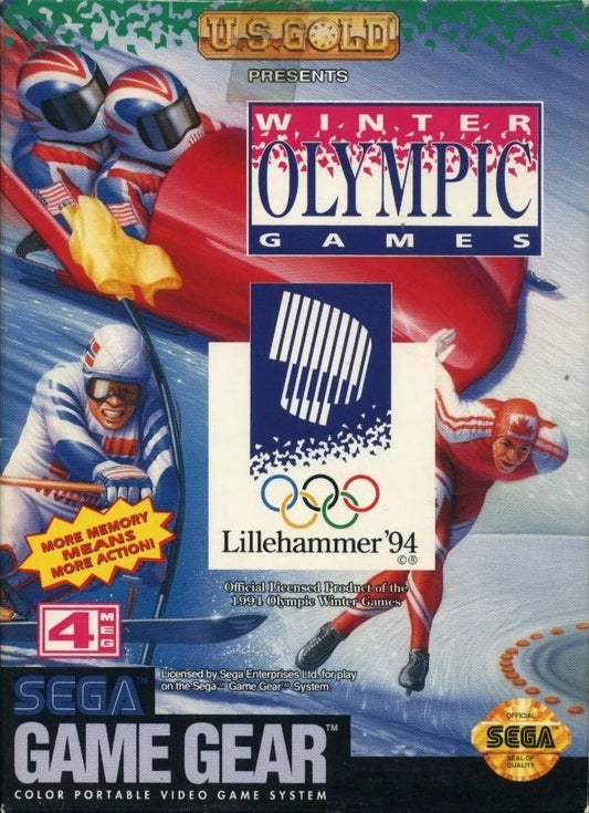 Winter Olympics cover art for Sega Game Gear (GG) video game