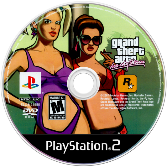 Grand Theft Auto: Vice City Stories disc art for PlayStation 2 (PS2) video game