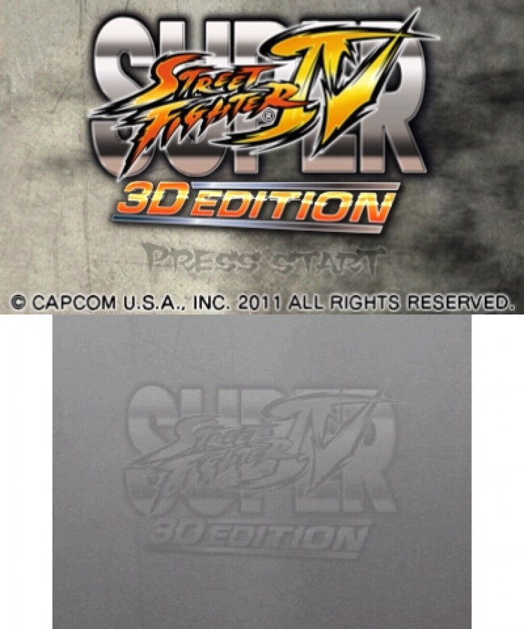 Super Street Fighter IV [3D Edition] start sceen for Nintendo 3DS (3DS) fighting video game