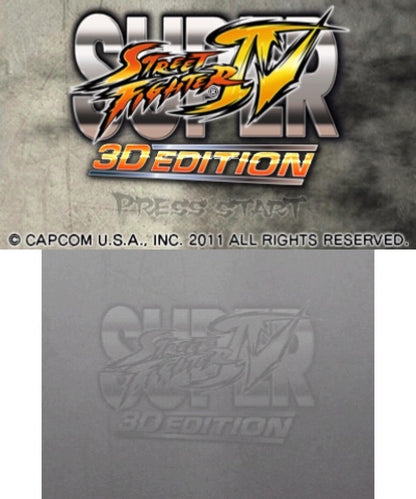 Super Street Fighter IV [3D Edition] start sceen for Nintendo 3DS (3DS) fighting video game
