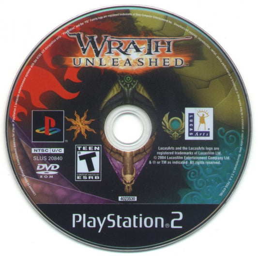 Wrath Unleashed PlayStation 2 PS2 retro video game strategy fighting disc (2004)