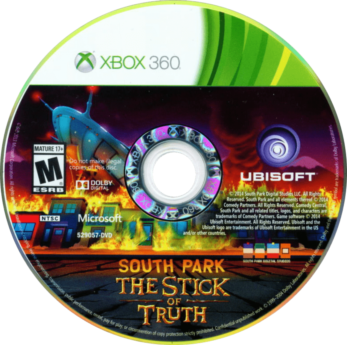 South Park: The Stick of Truth disc for Xbox 360 (X360) role-playing video game