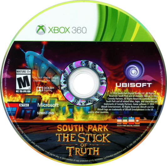 South Park: The Stick of Truth disc for Xbox 360 (X360) role-playing video game