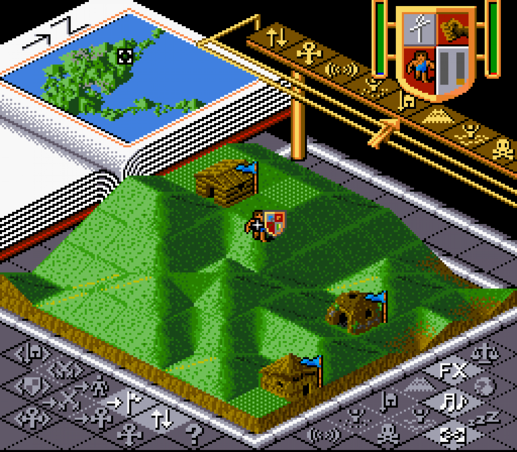 Populous gameplay image for Super Nintendo Entertainment System (SNES) retro video game 