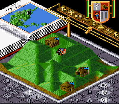 Populous gameplay image for Super Nintendo Entertainment System (SNES) retro video game 