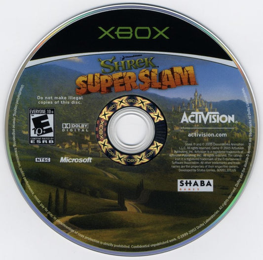 Shrek Superslam for Xbox (Xbox), disc action fighting video game.