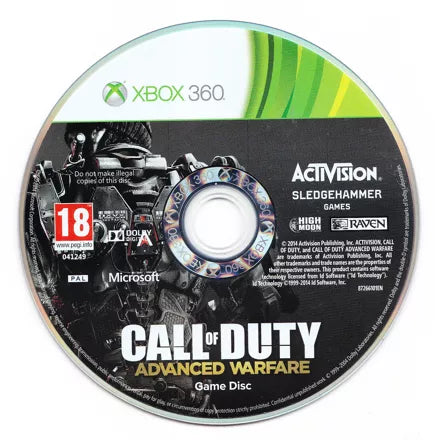 Call of Duty: Advanced Warfare disc for Xbox 360 (X360) first-person shooter video game