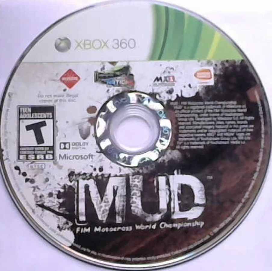 MUD-FIM Motocross World Championship disc for Xbox 360 (X360) off-road motorcycle racing video game