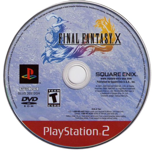Final Fantasy X [Greatest Hits] disc art for PlayStation 2 [PS2] video game