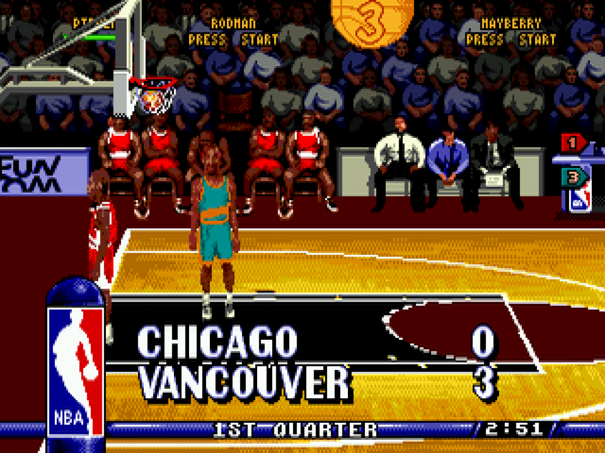 NBA Hang Time gameplay for Sega Genesis (GEN) video game