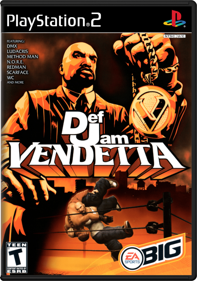 Def Jam: Vendetta for PlayStation 2 with hip-hop themed wrestling and fighting gameplay cover art