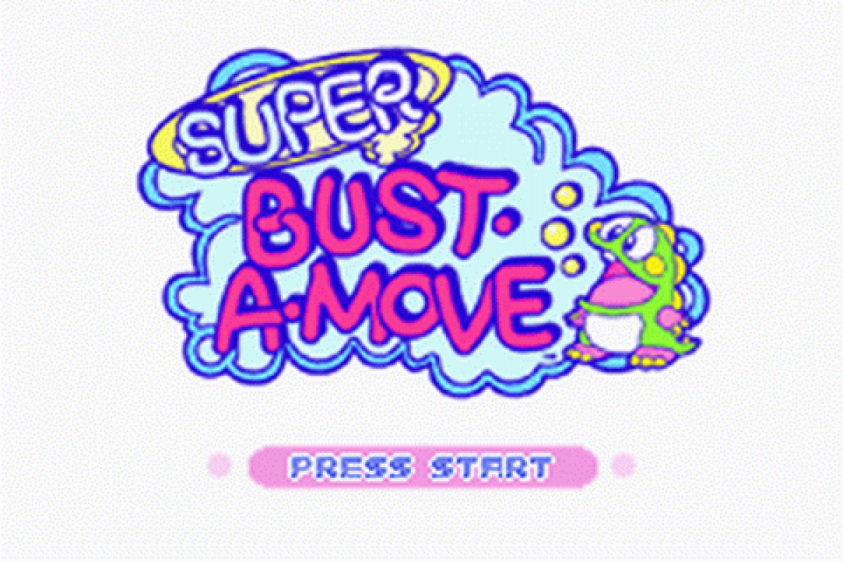 Super Bust-A-Move start menu for Game Boy Advance (GBA) video game