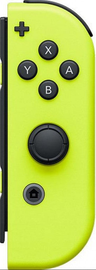 Nintendo Switch Yellow Joy-Con Controller for video game enthusiasts featuring vibrant green finish wireless motion controls HD Rumble responsive buttons multiplayer compatibility versatile handheld and docked play support and collectible gaming appeal R
