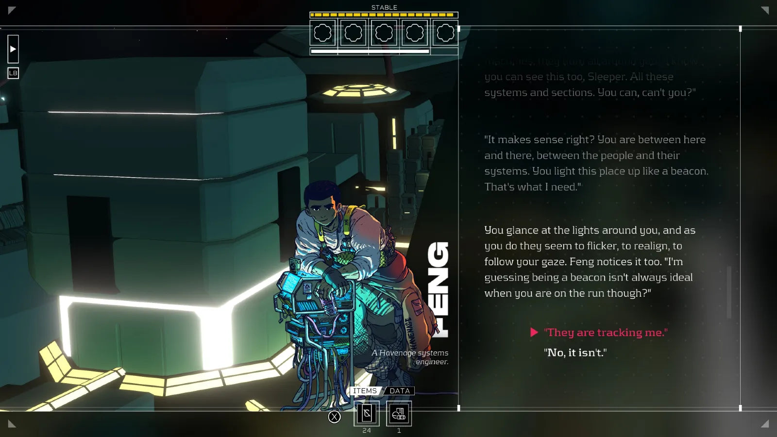 Citizen Sleeper Nintendo Switch inspired design featuring narrative driven sci fi role playing adventure aesthetic futuristic space station setting deep character choices cyberpunk storytelling immersive exploration resource management and branching outcomes presentation gameplay  